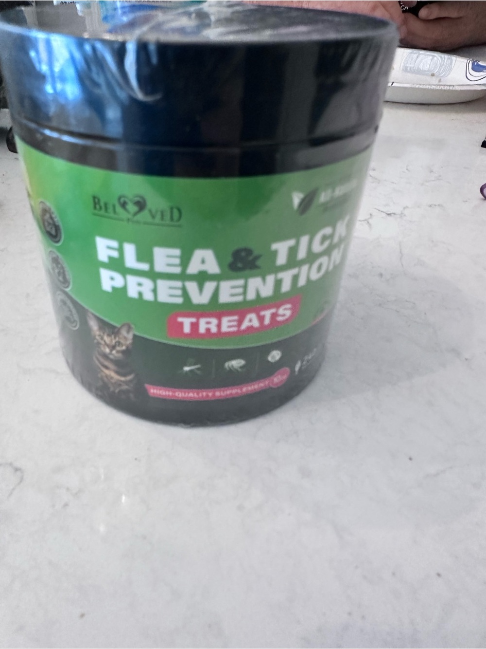 Beloved Flea & Tick Prevention Treats - Green & Black Tin